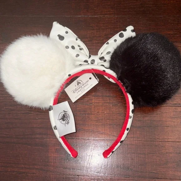 Disney 101 Dalmatian Minnie Mouse Ears Headband NWT - Picture 3 of 4